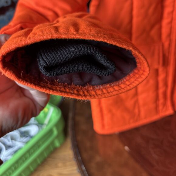 VTG SafTBak Blaze Orange Hunting Shooting Outdoor Jacket Made In USA Mens LARGE - Picture 5 of 9